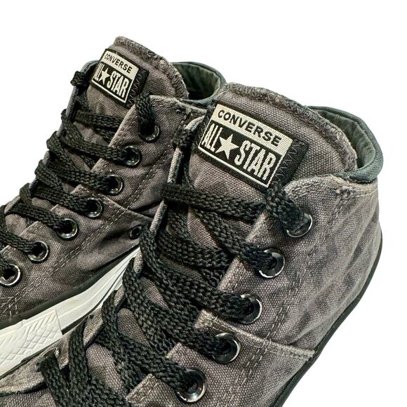 Converse Chuck Taylor All Star High Top Sneakers Women 7 Glam Dunk Distress Gray - Picture 2 of 11